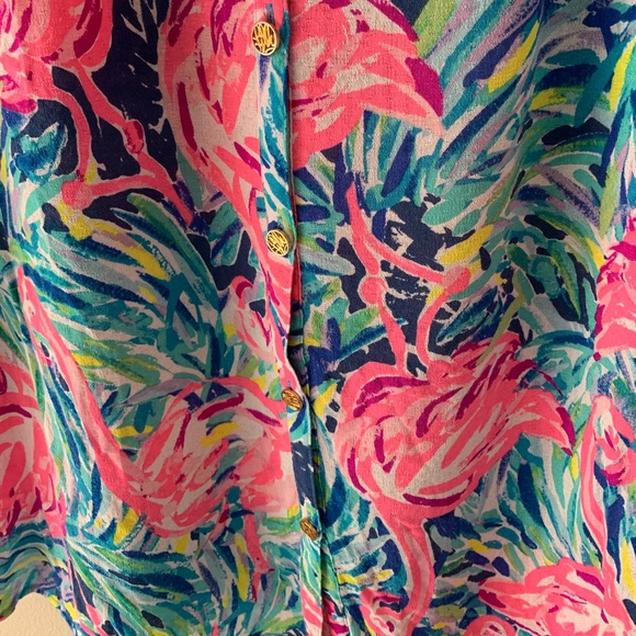 Lilly Pulitzer Button Front Elsa Top - Picture 4 of 4